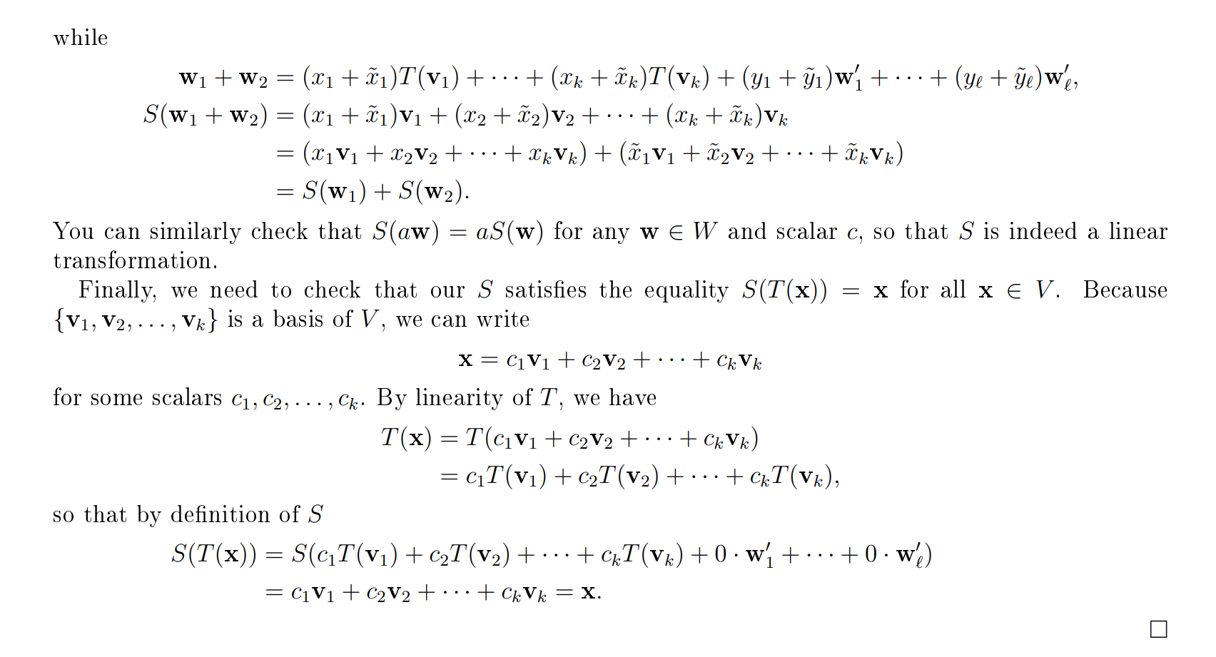 Solved Theorem 1. Let T:V + W Be A Linear Transformation. T | Chegg.com