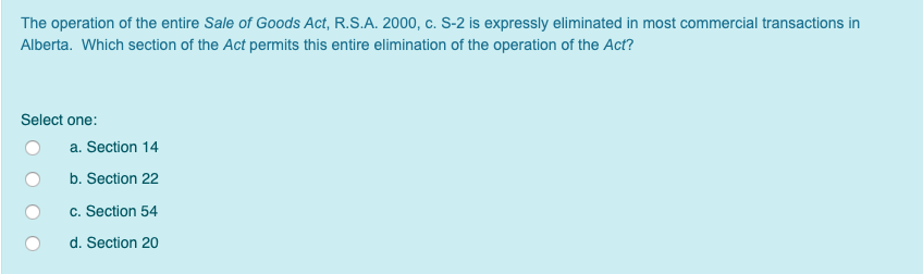 sale of goods act s 14