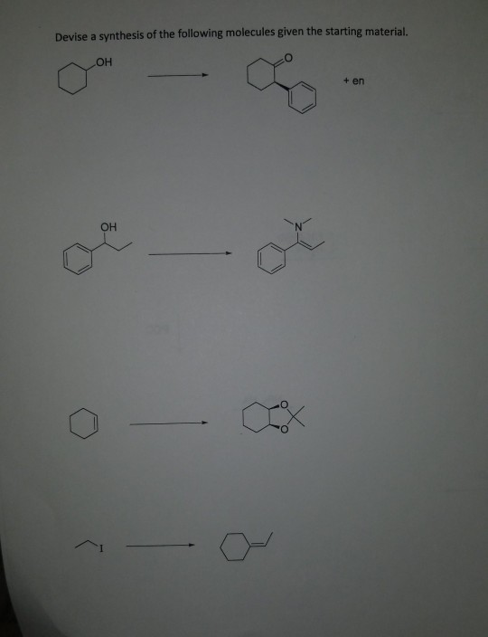 Solved Devise A Synthesis Of The Following Molecules Given | Chegg.com