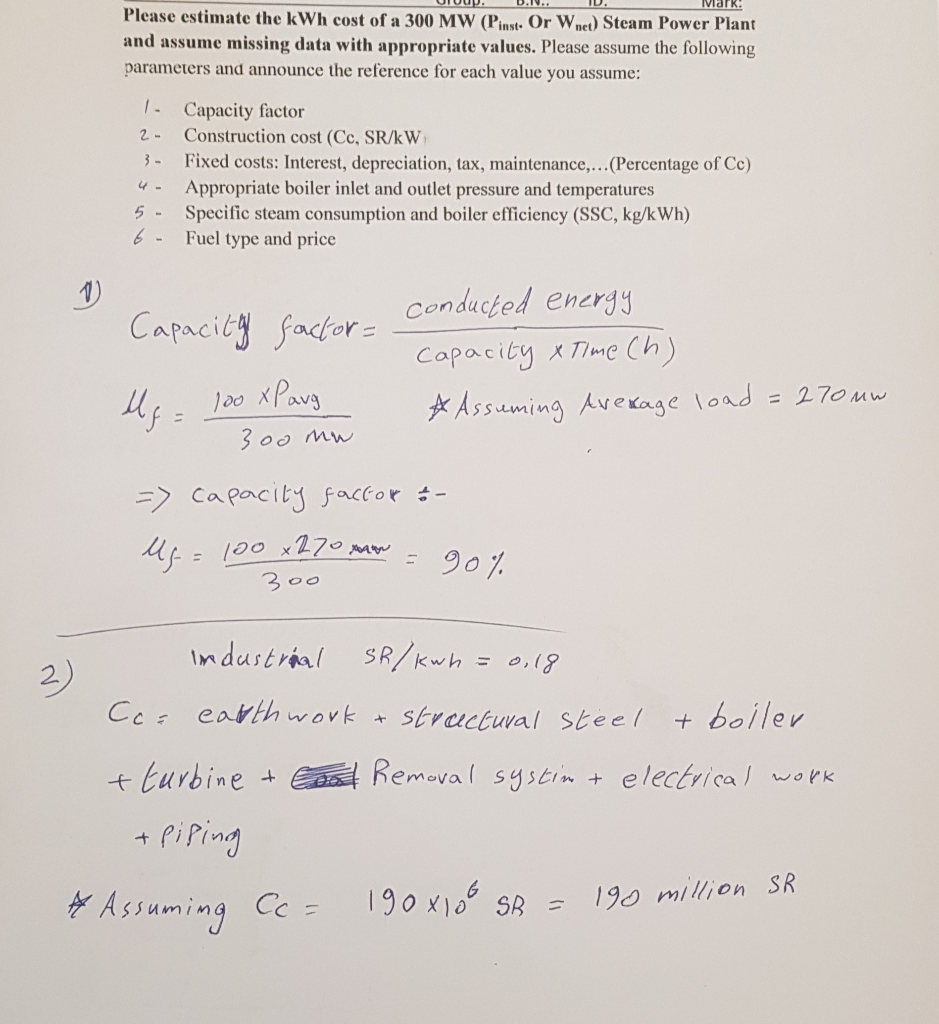 Solved Please draw T-S diagram and estimate i) efficiency, | Chegg.com