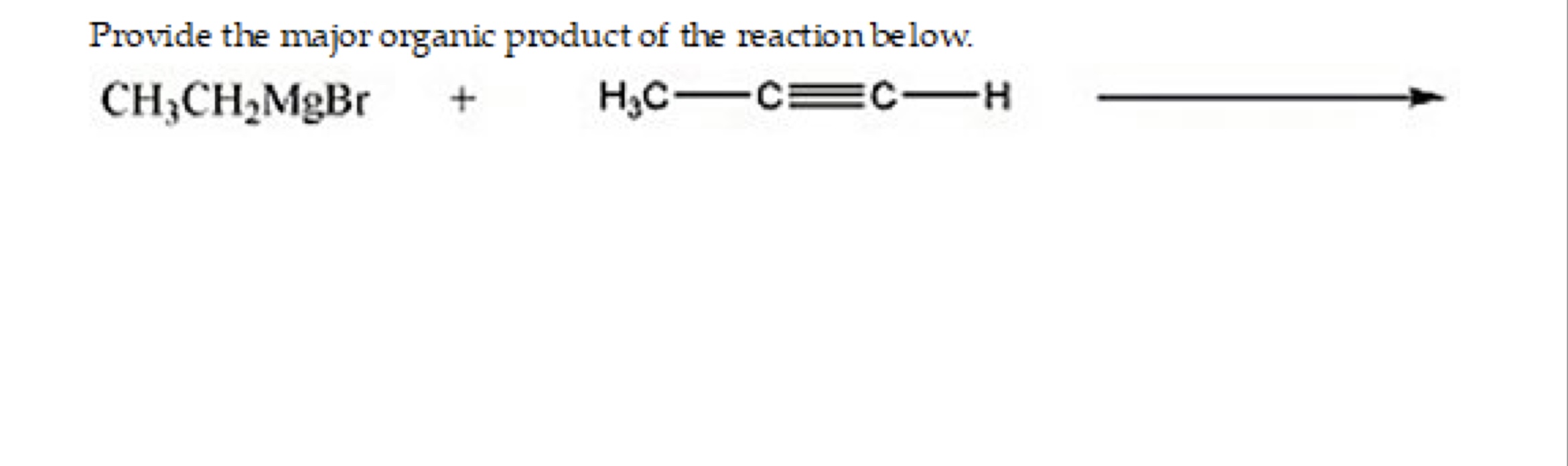 Solved Provide The Major Organic Product Of The Reaction