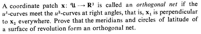Solved A coordinate patch x:U→R3 is called an orthogonal net | Chegg.com