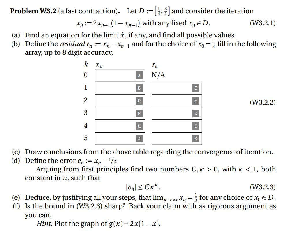 Solved Problem W3 2 A Fast Contraction Let D 1 A And Chegg Com