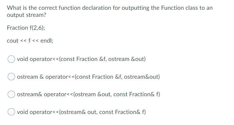 Solved What is the correct function declaration for | Chegg.com