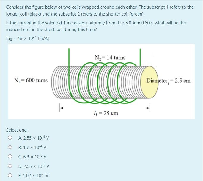 Solved Consider the figure below of two coils wrapped around | Chegg.com