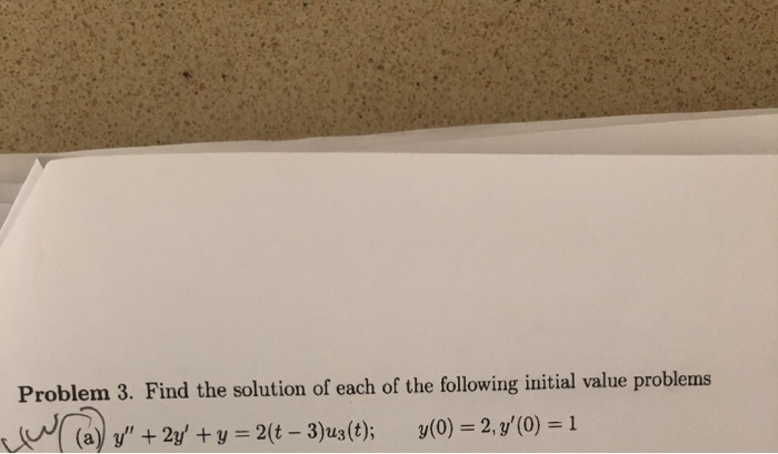 Solved Problem 3. Find The Solution Of Each Of The Following | Chegg.com