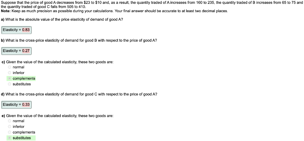 Solved Suppose that the price of good A decreases from $23 | Chegg.com
