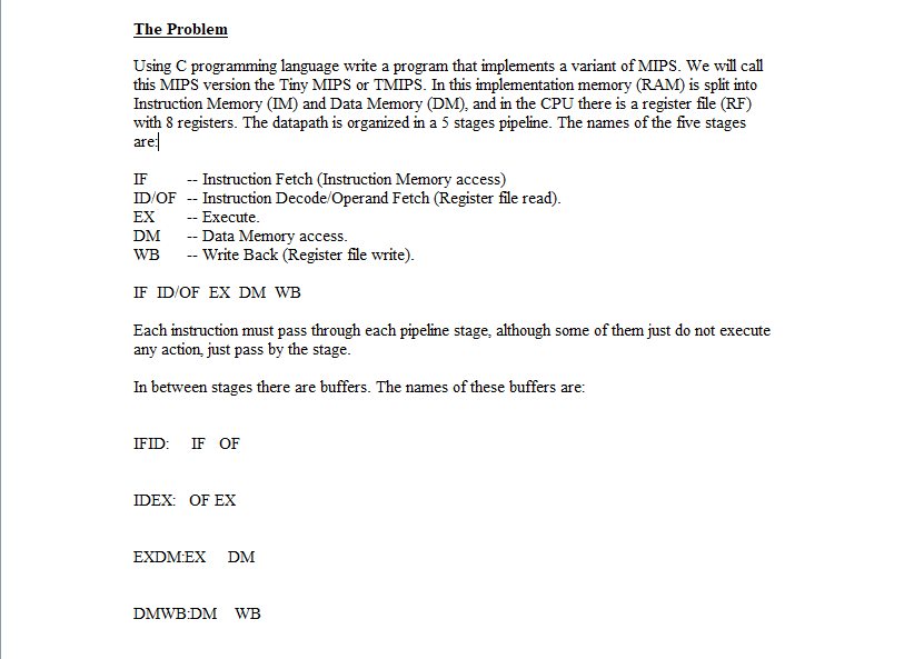 The Problem Using C Programming Language Write A P Chegg Com