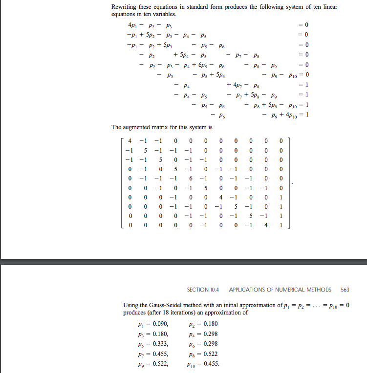 Applications of the Gauss-Seidel Method EXAMPLE 3 An | Chegg.com