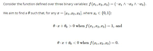 Consider the function defined over three binary | Chegg.com