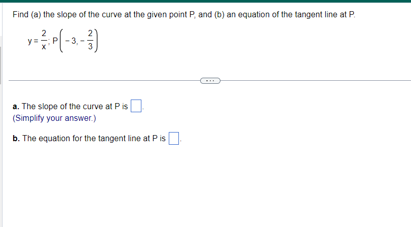 Solved Find (a) the slope of the curve at the given point P, | Chegg.com