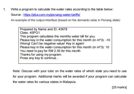 Water bill malaysia
