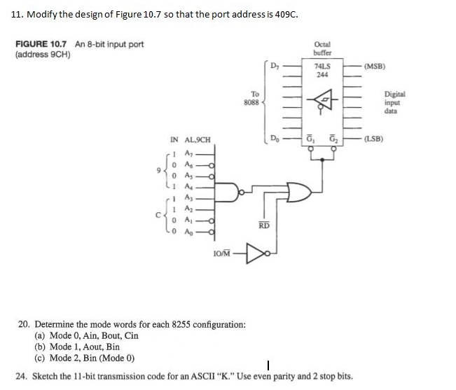 11. Modify the design of Figure 10.7 so that the port | Chegg.com