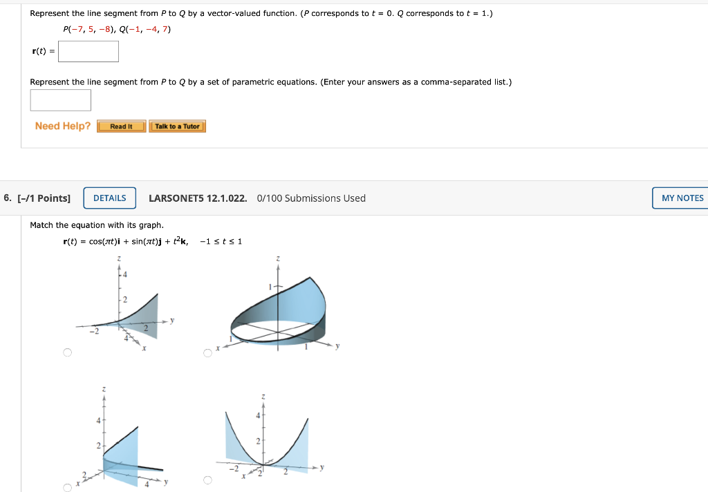 Solved Represent The Line Segment From P To Q By A Vector Chegg Com