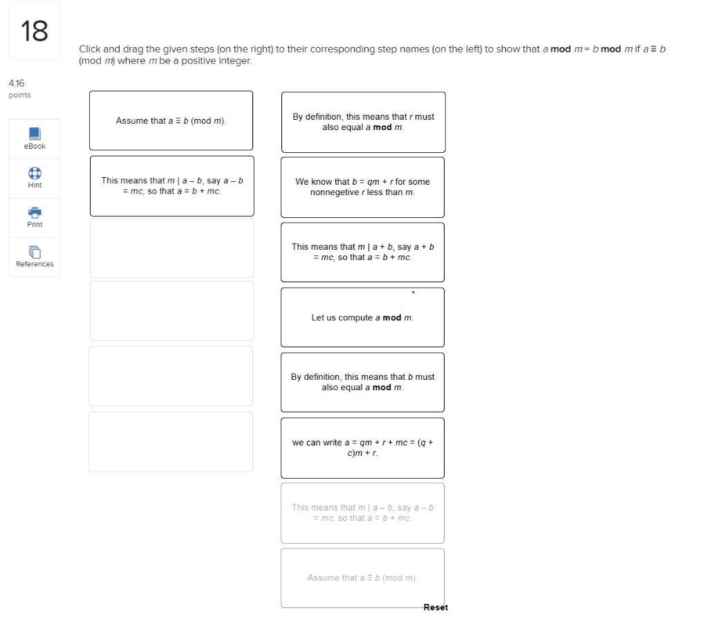 Solved 18 Click And Drag The Given Steps (on The Right) To | Chegg.com