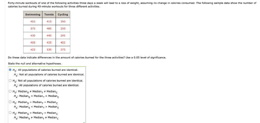 solved-calories-burned-during-40-minute-workouts-for-three-chegg