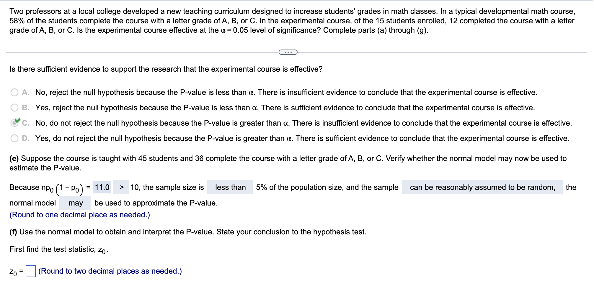 solved-two-professors-at-a-local-college-developed-a-new-chegg