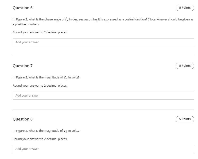 Solved Question 4 5 Points In the circuit shown below | Chegg.com