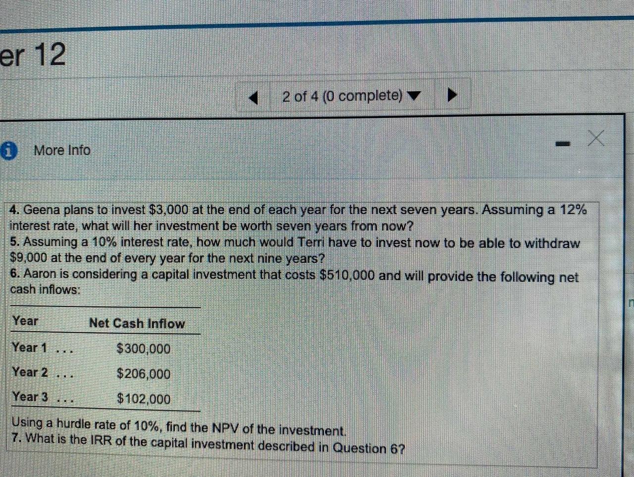 Solved Homework: Homework Chapter 12 Score: 0 of 5 pts 2 of | Chegg.com