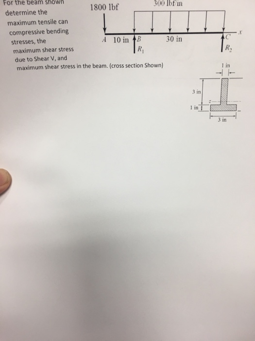 Solved For the beam shown determine the maximum tensile can | Chegg.com