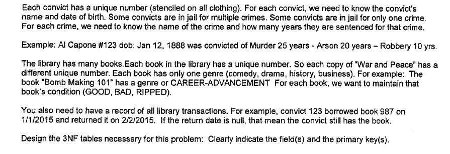 Solved Each convict has a unique number (stenciled on all | Chegg.com