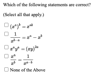 Solved Which of the following statements are correct? | Chegg.com