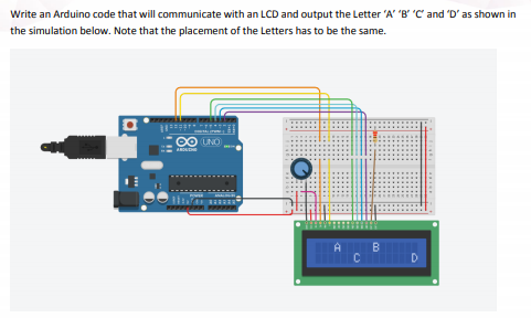 Arduino Letter Solved Write an Arduino code that will communicate with an | Chegg.com