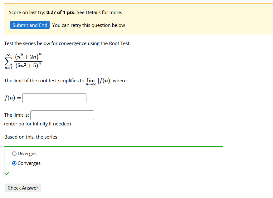 Solved Score on last try: 0.27 of 1 pts. See Details for | Chegg.com