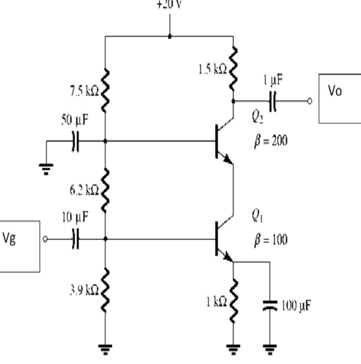 Solved A 10 mV signal is applied to the input of the circuit | Chegg.com