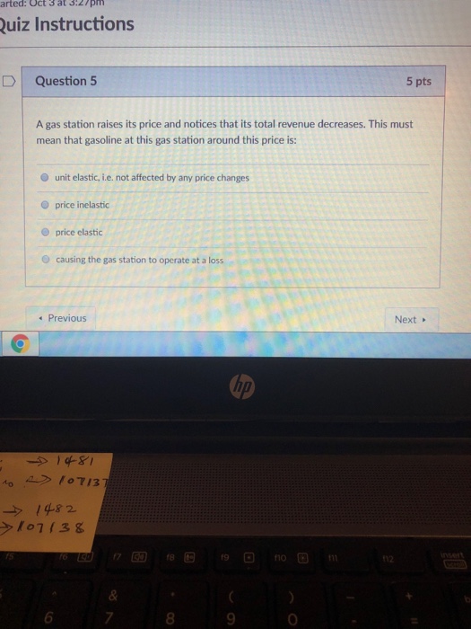 Solved arted: Oct 3 at 3:27pn uiz Instructions D Question 5 | Chegg.com