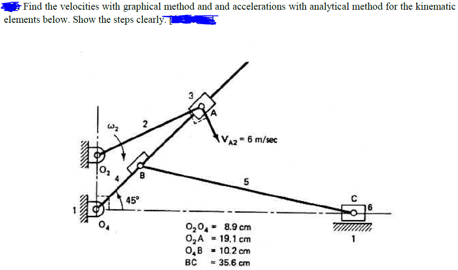 Solved Find the velocities with graphical method and and | Chegg.com