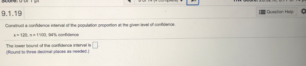 Solved 9.1.19 Question Help * Construct a confidence | Chegg.com