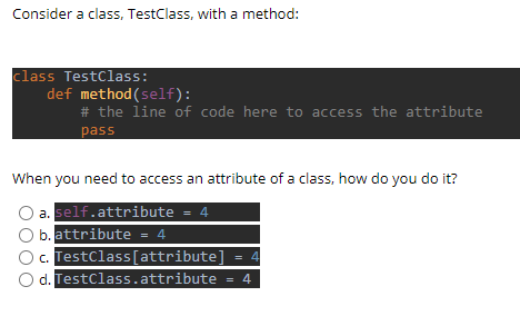 Solved Consider a class, TestClass, with a method: class | Chegg.com
