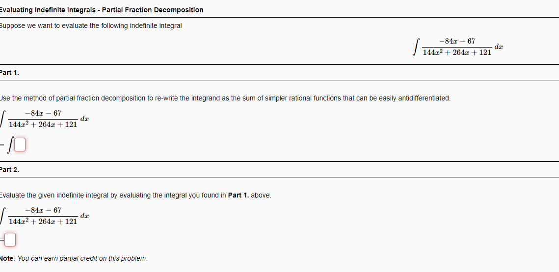 solved-144x2-264x-121-84x-67dx-jse-the-method-of-partial-chegg