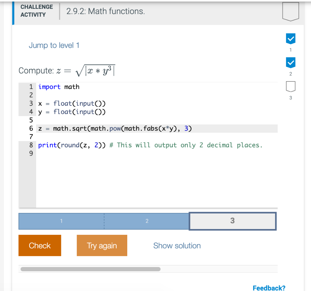 Solved i put z =math.sqrt(math.pow(math.fabs(x*y), 3) i