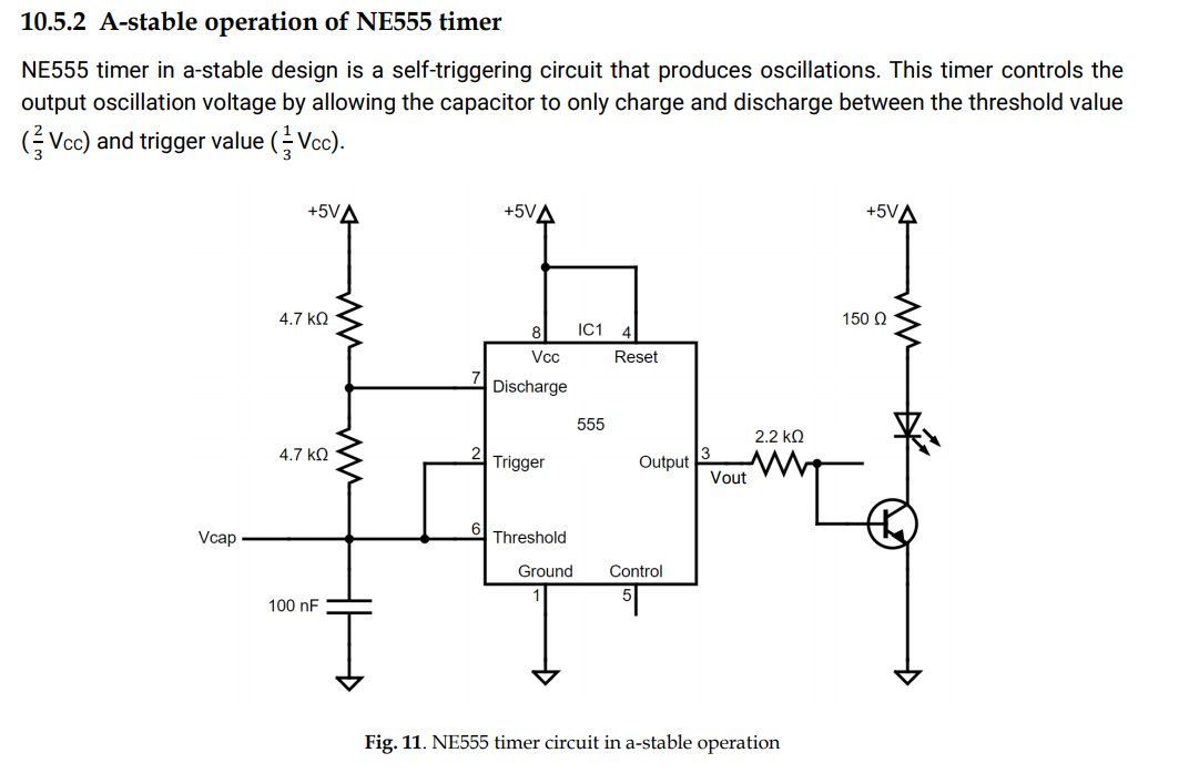 Ne555 Timer Examples Solved 10.5.2 A-stable operation of NE555 timer NE555 timer | Chegg.com