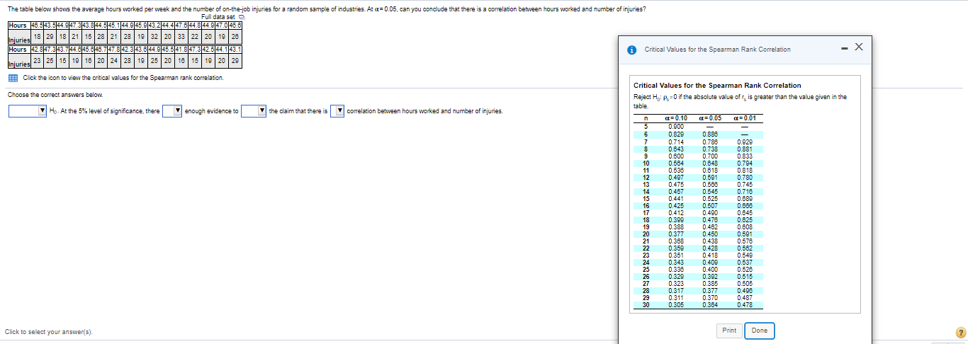 Solved A — 7 8 The table below shows the average hours | Chegg.com