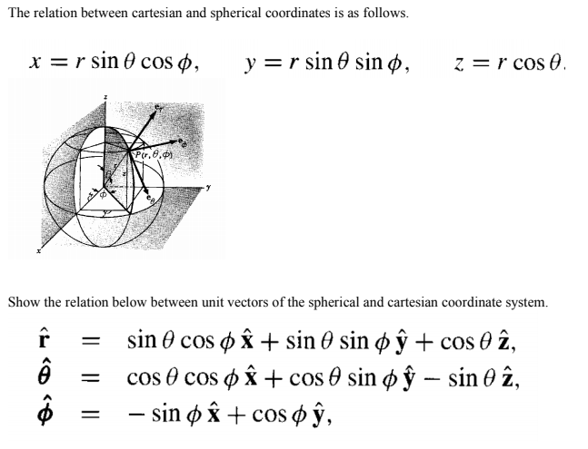 solved-the-relation-between-cartesian-and-spherical-chegg