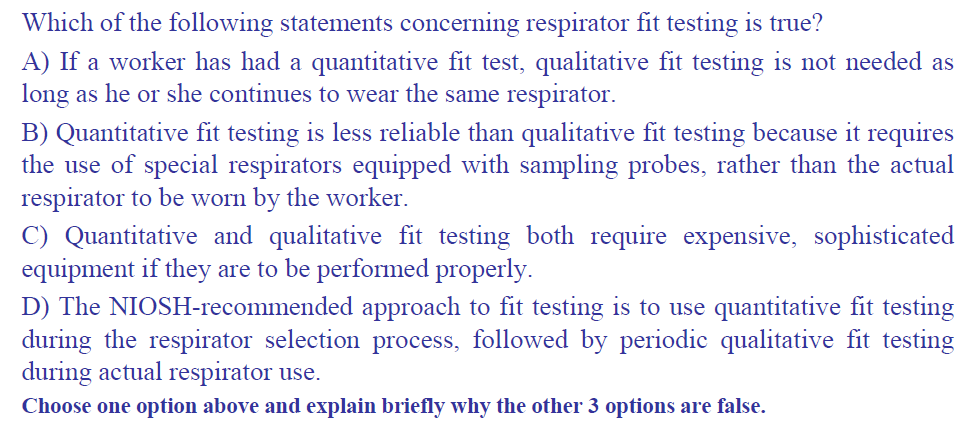 RESPIRATOR QUALITATIVE FIT TEST FORM