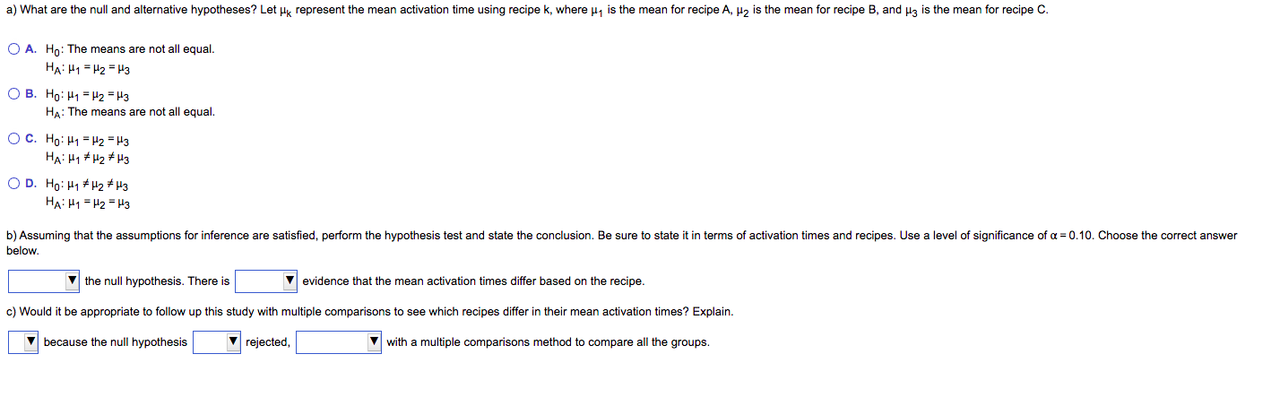 Solved An experimenter wishes to test the effect of oven