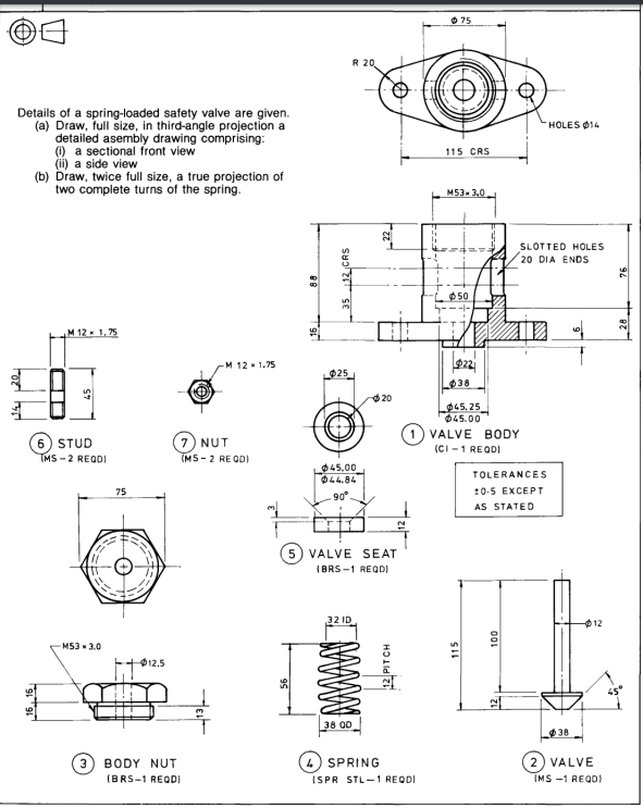 Solved Details of a spring-loaded safety valve are given. | Chegg.com
