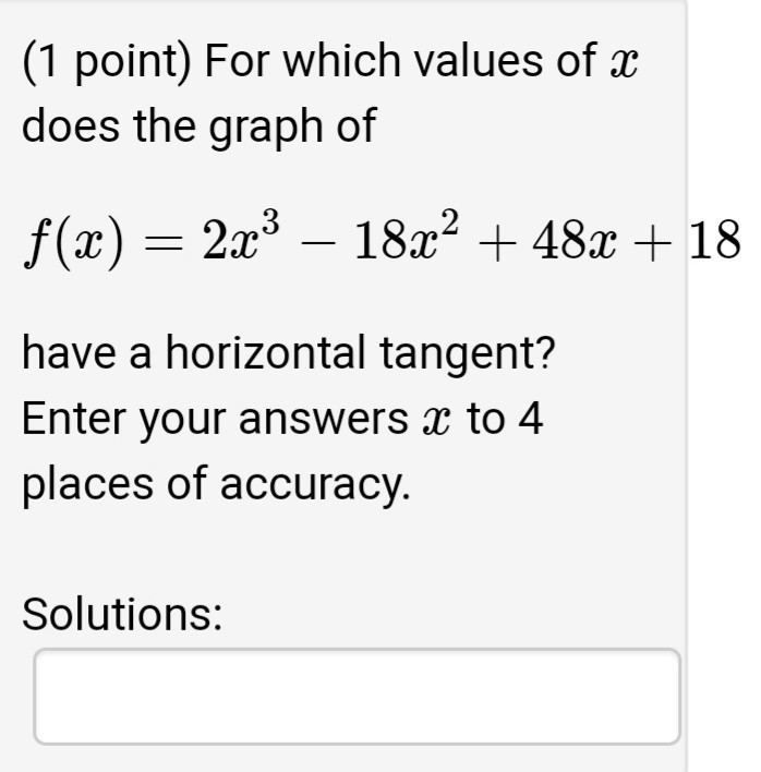 Solved 1 Point For Which Values Of X Does The Graph Of Chegg solved-1-point-for-which-values-of-x-does-the-graph-of-chegg