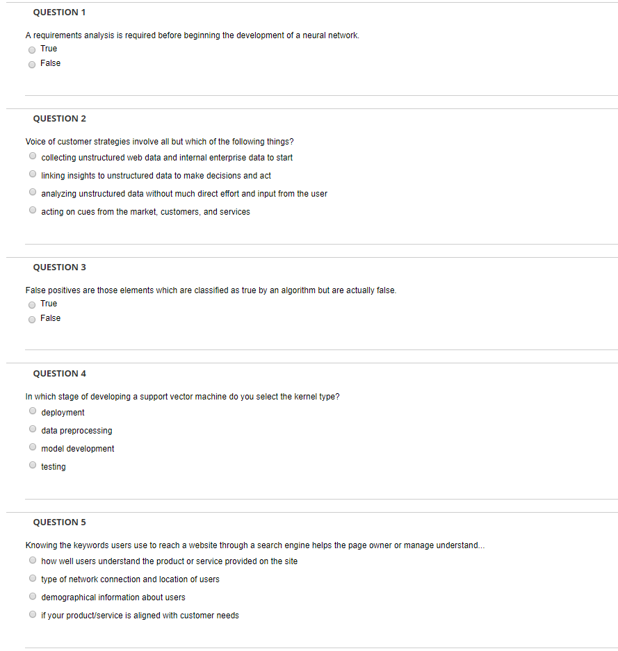 Solved QUESTION 1 A requirements analysis is required before | Chegg.com