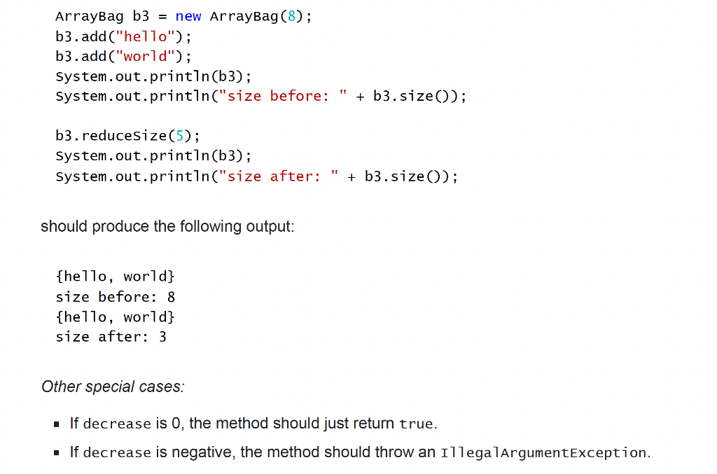 Solved Problem 5: Adding methods to the Arrауваg class 30 | Chegg.com