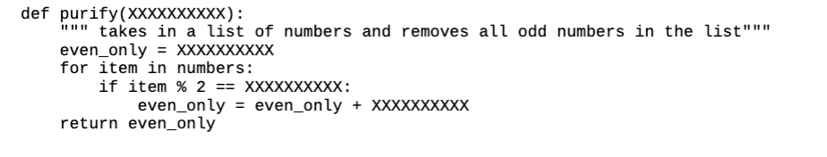Solved The purpose of the program is to remove all odd | Chegg.com