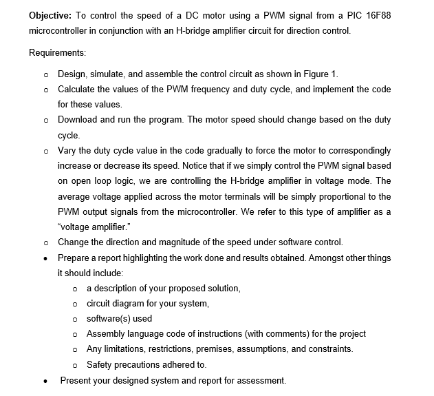 Solved Objective: To control the speed of a DC motor using a Circuit Diagram