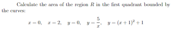 Solved Calculate the area of the region R in the first | Chegg.com