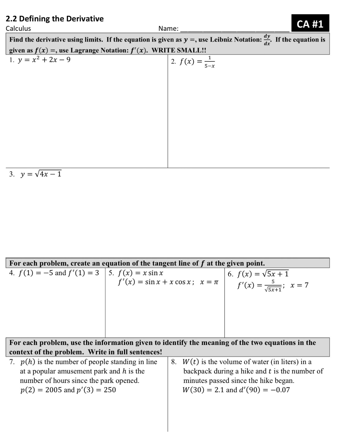 Solved Find the derivative using limits. If the equation is | Chegg.com