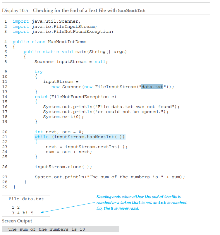 Solved Task in Java Language Alter Savitch Display 10.5 (p. | Chegg.com