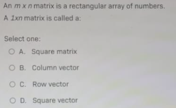 Solved An m x n matrix is a rectangular array of numbers. A | Chegg.com